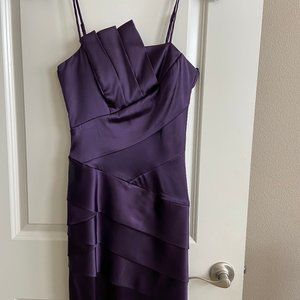 Purple Cocktail Dress with Shaw in XS